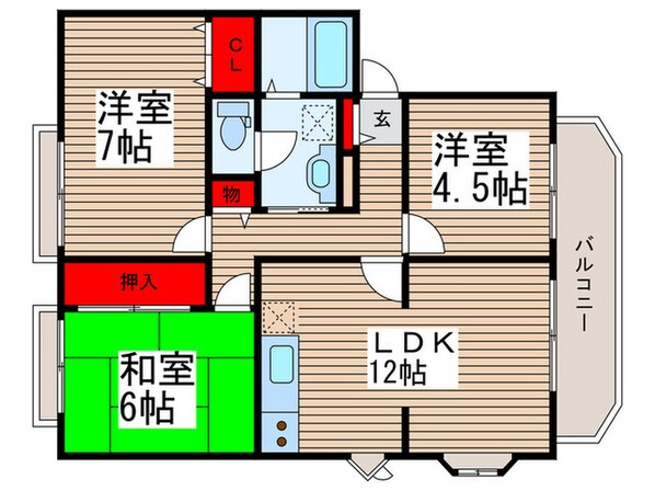 サンビレッジ船橋Ｉの物件間取画像